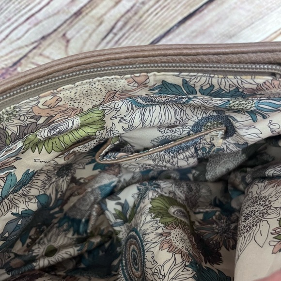 David Jones Paris Satchel Handbag Purse Bag Shearling Edge Tote Handle/s… - Picture 14 of 15